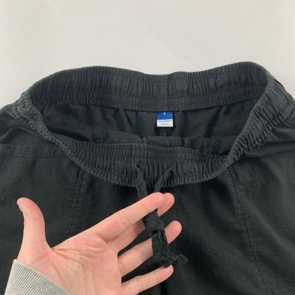 Old Navy Black Linen Blend Pull On Shorts S - Picture 2 of 5